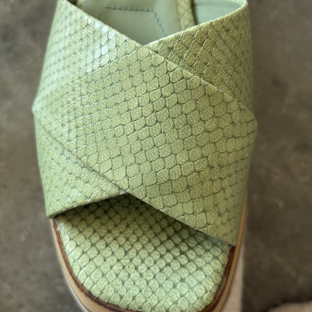 Anthropologie Green Platform Sandals - Picture 8 of 8